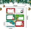 6 Hojas/Pegatinas Navideñas Tofrom Pegatinas de Etiqueta, Escribibles para Empaquetado como Sobres de Regalo de Feliz Navidad, Tarjetas, Etc.