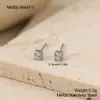 Pendientes Redondos de Zirconia de Acero Inoxidable 316 Transfronterizos para Mujer, Diseño de Nicho de Lujo Ligero, Pendientes Exquisitos Versátiles, Venta al por Mayor de Joyería
