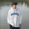 Sudadera con capucha para pareja Otoño Nueva Sudadera con capucha para pareja Estampado de cabeza para hombre Suelta Trendy Chaqueta tipo jersey