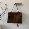 Bolsa Transversal de Ombro Casual Simples Fashion Retrô Textura Tendência Bolsa Feminina 2025 Outono e Inverno Bolsa Tote