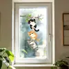 BRUP Lindos y Suaves Tres Gatitos Pegatinas Estáticas para Ventana Gatito de Peluche Balcón Baño Pegatinas para Ventana HS-JD2174C