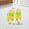 Palillos de Caramelo de Fruta de Resina Pequeños Accesorios de Juguete Clips de Pico de Pato DIY Accesorios Divertidos para el Cabello Pegamento de Crema Funda para Teléfono