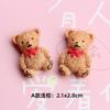 Nuevo dibujo animado lindo lazo oso de peluche oso resina accesorios DIY funda para teléfono móvil parche para ropa accesorios