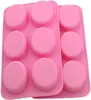 6 formas de sabão de silicone oval grandes e iguais forma de bolo de silicone forma de bolo forma de silicone oval