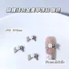 Acessórios Dourados para Unhas com Tema Borboleta Cor Café Claro, Gravata Borboleta Marrom Claro Estilo Maillard, Decorações para Unhas DIY Estilo Japonês