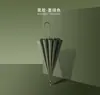 Estilo Japonés Estilo Fresco Paraguas Recto Artístico de 16 Varillas para Hombres y Mujeres Dioses Mango de Cuero Sencillo de Color Sólido Paraguas para Estudiantes con LOGOTIPO Impreso
