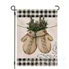 Decoração de Natal Bandeira de Jardim Gnomo Boneco de Neve Árvore de Natal Impressa Frente e Verso Bandeira de Quintal Linho Bandeira Pequena Atacado Personalização