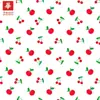 Tela de Algodón Estampada Digitalmente, Serie de Frutas Patrón de Cerezas Pequeñas, Telas para Vestidos de Ropa de Mujer y Niños, Bolsas y Camisas en Stock