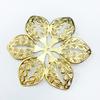 Accesorios DIY 65mm pieza de flor hexagonal de seis flores material para tocado antiguo lámina de metal
