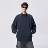 Sudadera con cremallera y cuello alto estilo americano para otoño 2026 para hombres y mujeres, chaqueta deportiva casual básica de color liso de moda