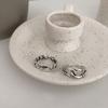 Anillo simple de estilo retro frío de Dongdaemun ins de Corea del Sur, anillo de cadena abierta personalizado para hombres y mujeres, red de moda roja