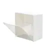 Caja de Almacenamiento con Tapa abatible sin Taladro Caja de Almacenamiento Multifuncional para Dormitorio Caja de Almacenamiento para Discos de Algodón Montada en la Pared Caja de Clasificación para Artículos Pequeños