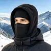 Pasamontañas Cálido de Lana para Exteriores para Hombre, Cuello de Lana Engrosado a Prueba de Viento para Invierno, Máscara Facial Integrada con Gorro