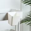 Cubo pequeño colgante de cocina de color liso, plástico, trapezoidal, para guardar artículos varios, frutas, caja de almacenamiento para artículos de tocador del baño