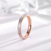 Anillo Simple Ins Colorido de Acero de Titanio para Mujer Oro Rosa Zircón Anillo de Apertura Libre de Color para Pareja Joyería Novedosa de Nicho