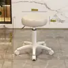Taburete de Belleza con Altura Ajustable y Función Giratoria, Silla Profesional para Salones de Peluquería y Salones de Belleza, Taburete Redondo con Ruedas para Masaje, Manicura y Maquillaje