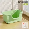 Inodoro Big Mac profundo para gatos, semicerrado, de gran capacidad, informal, extragrande, antisalpicaduras