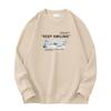 Moletom Masculino Pesado 320g Novo Modelo 2026 Gola Redonda Manga Longa Forrado com Fleece Quente Base Preta Sem Capuz