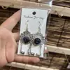 Pendientes de Pieza Bordada Vintage Bordados a Mano de Estilo Étnico de Moda, Colgantes de Oreja Pequeños Cortos con Borlas, Joyería de Plata Miao de Yunnan para Mujeres