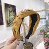 Coréia Dongdaemun Atacado Pérola Hairband High-end Diamante-incrustado cabelo Gruta Wide Side Twist Trança Headband faixa de cabelo