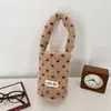 511272 Capa de Caneca de Amor de Pelúcia Bolsa Portátil para Copo de Bebida para Passeio Capa Térmica Bolsa Tote para Miudezas Bolsa para Copo de Chá com Leite