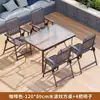 Mesa y sillas de exterior patio mesa y sillas de comedor de ocio a cielo abierto impermeables protección solar patio tomar el té mesa de café plegable exterior balcón pequeño
