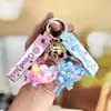 Chaveiro de Copo de Chá de Leite Novo Estilo Preenchido com Óleo Cor Macaron Pulseira de Pulso de Borracha Macia Chaveiro de Carro Pingente de Mochila Feminino