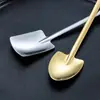Pala-cuchara creativa de acero inoxidable, cuchara de postre dorada, cuchara de sandía de moda, cuchara para ensalada de frutas, vajilla, cuchara para servir