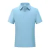 Camisa Polo de Manga Curta de Algodão Mercerizado de Alta Qualidade, Sem Costura, Dupla Face, Luxuosa, para Negócios, Masculina, 100 Peças, Polo Esportiva Personalizada