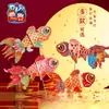 Zhuangyuan Ao Yu Lanterna Artesanal DIY Lanterna Flor de Dragão Pacote de Material Infantil Lanterna Peixe Dourado de Mão