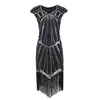 Vestido de Noche Retro de los Años 20 Estilo Caliente de Amazon Gatsby Flecos Lentejuelas Sin Mangas