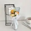 Dia dos Namorados e Dia das Mães Novo Conjunto de Caixa de Presente com 3 Peças de Flor de Rosa de Sabão Artificial Flor Eterna Cravo