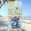 Toalla de Baño Absorbente de Agua de Secado Rápido para Niños con Dibujos Animados Transfronterizos Temu Lilo y Stitch Ángel Bebé Stitch Toalla de Playa