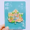 Imán de Nevera Metálico Xingcheng Huludao Cultural y Creativo Tendencia Nacional Punto de Referencia Turístico Lugar Escénico Fuente de Aleación Creativa Imán de Nevera