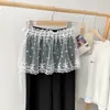 Lenço Triângulo de Crochê Artístico Vazado, Lenço de Seda Vintage Irregular, Lenço de Cabeça de Renda Tricotado em Camadas, Lenço Triângulo Atacado