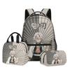 Mochila Escolar con Diseño de Anime, Mochila de Viaje, Lonchera, Estuche para Lápices, Set de Tres Piezas para Estudiantes de Primaria y Secundaria, con Estampado