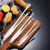 Nuevas Pinzas para Alimentos de Acero Inoxidable Antiescaldaduras, Pinzas para Barbacoa Estilo Coreano, Pinzas para Bistec y Pan, Tijeras Comerciales para Barbacoa
