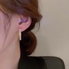 Pendientes de plata 925 con circonitas cúbicas de moda para mujer, chapados en oro auténtico, estilo europeo y americano, con entrada francesa, de lujo y elegantes, joyería para las orejas.