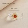 Anillo de Vidrio Glaseado Zibo Joyería de Vidrio Pareja de Pandas Fotografías Nicho Diseño Original Sentido Regalo para Novia Manualidades