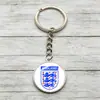 Chaveiro de Liga Metálica com Pedra Preciosa do Tempo, Pingente para Bolsa ou Chave de Carro, Tema de Futebol Europeu