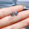 Venta al por mayor de fábrica Pendientes Populares de Topacio Natural Plata S925 Incrustado Piedra Principal 3*4 Joyería de Lujo Venta Directa de Fábrica