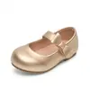 Zapatos pequeños de cuero ligeros y cómodos para niñas, para uso diario, fiestas escolares y salidas, color liso, de una sola tira, de corte bajo, estilo retro coreano