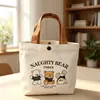 Bolsa de Lona, Bolsa de Mão Compacta e Versátil, Bolsa Lancheira Fofa para Estudantes, Bolsa de Mão, Bolsa para Almoço do Trabalho, Bolsa Casual