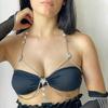 Cadena para el pecho de diamantes con forma de gota de agua de venta caliente europea y americana, sexy para verano, bikini, colgante de pedrería de flores, cadena para el cuerpo chain06