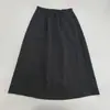 Uso Casual Diário, Roupa de Trabalho, Saia Evasê de Cintura Alta, Saia Reta Emagrecedora Feminina de Cintura Elástica de Comprimento Médio, Primavera e Verão