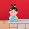 Adorno Cultural y Creativo de Dama Estilo Chino Dinastía Tang, Linda Chica de la Fortuna Estilo Antiguo Decoración Pequeña de Resina para Escritorio del Hogar y la Oficina