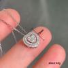 Cao Shi comercio exterior LAZADA nuevo estilo coreano amor diamante incrustado circonita collar moda doble corazón colgante collar