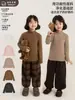 Camada Base Infantil Wuli Bu Yi Inverno Novo Estilo Gola Meia Alta Infantil Camiseta Térmica Justa Simples Top para Menina