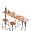 Mesa de bar de madeira maciça, mesa de pernas altas, mesa de lazer, mesa de lanche para café e chá de leite, montada na parede, simples, para uso doméstico, mesa de jantar longa