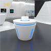 Suporte de Exposição de Ilha Fabricado Sob Medida, Mesa de Experiência com Iluminação Criativa de Tecnologia para Showroom de Empresa, Armário de Exposição Redondo Pintado